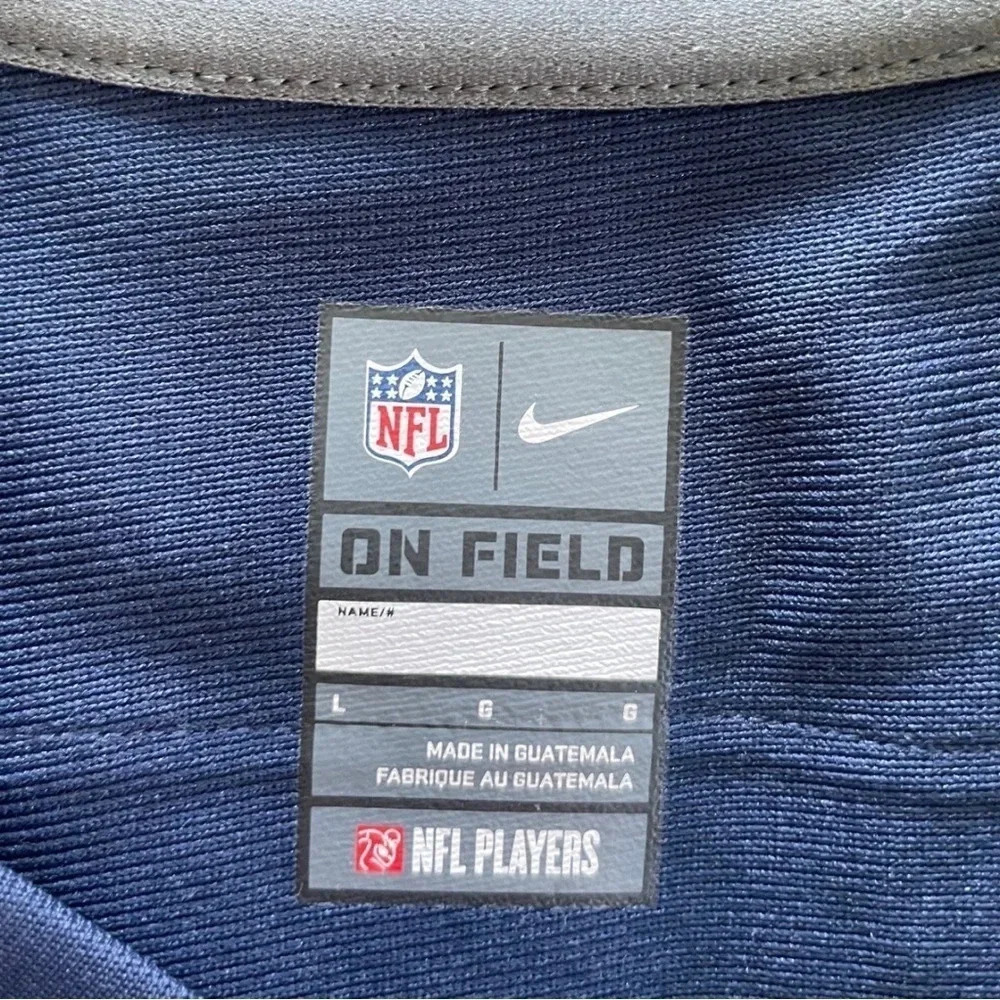 Seattle Seahawks Russell Wilson #3 NFL Nike Navy On Field Game Player Jersey - Picture 3 of 10